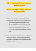 2023-24 Med-Surg HESI Practice Questions & Answers &lpar;Solutions&rpar;