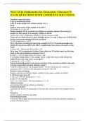 WGU D126 Mathematics for Elementary Educators II EXAM QUESTIONS WITH COMPLETE SOLUTIONS&period;