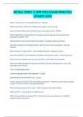 INITIAL TOPIC 2 WRITTEN EXAM PRACTICE UPDATE 2023
