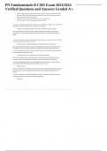 PN Fundamentals B CMS Exam 2023&sol;2024 Verified Questions and Answers Graded A&plus;&period;