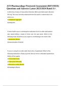 ATI Pharmacology Proctored Assessment &lpar;REVISED&rpar; Questions and Answers Latest 2023&sol;2024 Rated A&plus;&period;