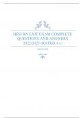 HESI RN EXIT EXAM COMPLETE QUESTIONS AND ANSWERS 2022/2023 (RATED A+)