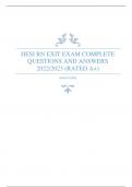 HESI RN EXIT EXAM COMPLETE QUESTIONS AND ANSWERS 2022&sol;2023 &lpar;RATED A&plus;&rpar;