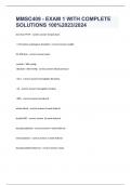 MMSC409 - EXAM 1 WITH COMPLETE SOLUTIONS 100&percnt;2023&sol;2024