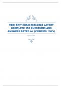 HESI EXIT EXAM 2023&sol;2024 LATEST COMPLETE 150 QUESTIONS AND ANSWERS RATED A&plus; &lpar;VERIFIED 100&percnt;&rpar;