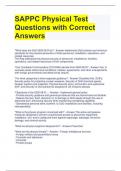 SAPPC Physical Test Questions with Correct Answers