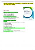 Nursing Delegation and Management of Patient Care 2nd Edition All Chapters Test Bank
