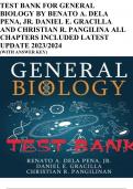TEST BANK FOR GENERAL BIOLOGY BY BENATO A. DELA PENA, JR. DANIEL E. GRACILLA AND CHRISTIAN R. PANGILINA ALL CHAPTERS INCLUDED LATEST UPDATE 2023/2024 (WITH ANSWER KEY)