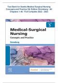 Test Bank For Medical Surgical Nursing 5th Edition By Holly K. Stromberg with verified questions and answers  {INSTANT DOWNLOAD}
