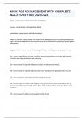 NAVY PQS ADVANCEMENT WITH COMPLETE SOLUTIONS 100&percnt; 2023&sol;2024