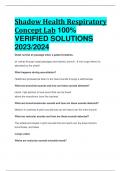 Shadow Health Respiratory Concept Lab 100%  VERIFIED SOLUTIONS  2023/2024