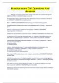 Practice exam CMI Questions And Answers