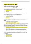 403 REVIEW FINAL EXAM NURS 403&sol;2020 PRIMERA PARTE