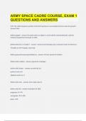 ARMY SPACE CADRE COURSE, EXAM 1 QUESTIONS AND ANSWERS.