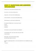 GCM 111 QUESTIONS AND ANSWERS 100&percnt;2023&sol;2024