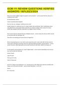 GCM 111 REVIEW QUESTIONS VERIFIED ANSWERS 100&percnt;2023&sol;2024