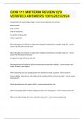 GCM 111 MIDTERM REVIEW Q'S VERIFIED ANSWERS 100&percnt;2023&sol;2024