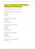 GCM 111 MIDTERM EXAM VERIFIED ANSWERS 100&percnt;2023&sol;2024