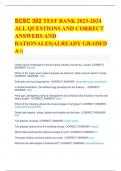 SCSC 302 TEST BANK 2023-2024  ALL QUESTIONS AND CORRECT  ANSWERS AND  RATIONALES|ALREADY GRADED  A+