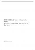 NSG 5002 Week 3 Knowledge Check, South University