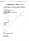 NYS EMT-B State Exam Written Solved 100&percnt; correct &lowbar;2023&sol; Pass Guide for 2023&sol;2024