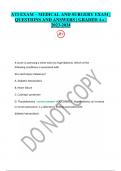 ATI EXAM &ndash; MEDICAL AND SURGERY EXAM &vert;  QUESTIONS AND ANSWERS &vert; GRADED A&plus; &vert;  2023-2024