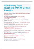 bundle for UGA History Exemption Test Questions With Complete Solutions 2023 Updated Exam
