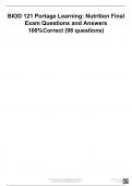 2022&sol; 2023 Portage Learning Nutrition BIOD 121 Module 1- Module 6 Exams & Final Exam 2023 UPDATED