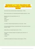 Xactimate Lvl 1 Cert &vert; Questions with 100&percnt; Correct Answers &vert; Latest Update &vert; Verified