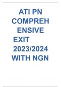 ATI COMPREHENSIVE EXIT EXAM 2023/2024 WITH NGN