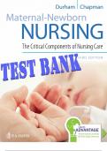 Test Bank Maternal-Newborn Nursing The Critical Components of Nursing Care, 3rd Edition, Roberta Durham, Linda Chapman-