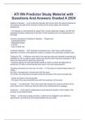 ATI RN Predictor Study Material with Questions And Answers Graded A 2024