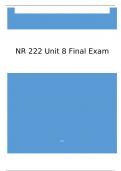 NR222 WEEK 8 FINAL EXAM STUDY GUIDE CORRECTLY ANSWERED /LATEST UPDATE VERSION/ GRADED A+
