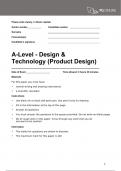 AQA 7552 A Level D&T Product Design Series B - Paper 1 Technical principles