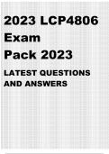 2023 LCP4806 Exam Pack 2023 LATEST QUESTIONS AND ANSWERS Stuvia.com - The study-notes marketplace LML4806