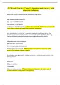 SLP Praxis Practice &lpar;Form 2&rpar; Questions and Answers with Complete Solutions