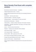 Bone Density Final Exam with complete solution