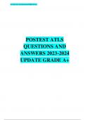 POSTEST ATLS  QUESTIONS AND  ANSWERS 2023-2024 UPDATE GRADE A+