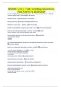 MN580&colon; Unit 7 Test- Infection Questions And Answers 2023&sol;2024