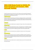 &lpar;Top QUALITY 2024&sol;2025 EXAM REVIEW&rpar; WGU C268 Study Guide for EXCEL PA&comma;  Exam Questions and answers&comma; 100&percnt;  Accurate&period; Verified&period;