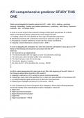 ATI comprehensive predictor STUDY Final Test Questions With Complete Solutions 2023&sol;2024
