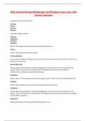 ONS Chemotherapy Biotherapy Certification Exam 2023 with Correct Answers 