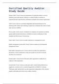 Certified Quality Auditor Study Guide 2023&sol;2024