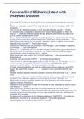 Centene Final Midterm &vert; latest with complete solution 