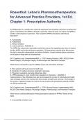Rosenthal&colon; Lehne's Pharmacotherapeutics for Advanced Practice Providers&comma; 1st Ed&period; Chapter 1&colon; Prescriptive Authority 100&percnt; verified