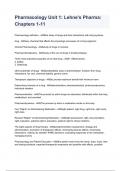 Pharmacology Unit 1&colon; Lehne's Pharma&colon; Chapters 1-11 NEWEST 2026&sol;2027 ACTUAL EXAM COMPLETE QUESTIONS AND CORRECT DETAILED ANSWERS &lpar;VERIFIED ANSWERS&rpar; &vert;ALREADY GRADED A&plus;&vert;&vert;BRAND NEW&excl;&excl;