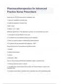 Pharmacotherapeutics for Advanced Practice Nurse Prescribers  NEWEST 2026&sol;2027 ACTUAL EXAM COMPLETE QUESTIONS AND CORRECT DETAILED ANSWERS &lpar;VERIFIED ANSWERS&rpar; &vert;ALREADY GRADED A&plus;&vert;&vert;BRAND NEW&excl;&excl;