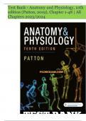 Test Bank - Anatomy and Physiology&comma; 10th edition &lpar;Patton&comma; 2019&rpar;&comma; Chapter 1-48