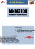 MNM3709 Assignment 4 &lpar;COMPLETE ANSWERS&rpar; Semester 2 2023 - DUE 6 November 2023