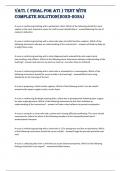 VATI&period; &lpar; final for ATI &rpar; Test with  complete solution&lpar;2023-2024&rpar; 